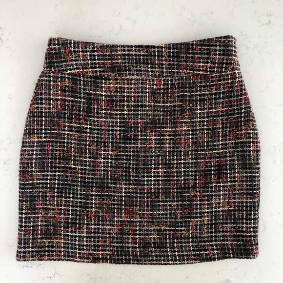 The Limited Colorful Lined Polyester Blend Tweed Mini Skirt Multi Sz 6 - Picture 4 of 11